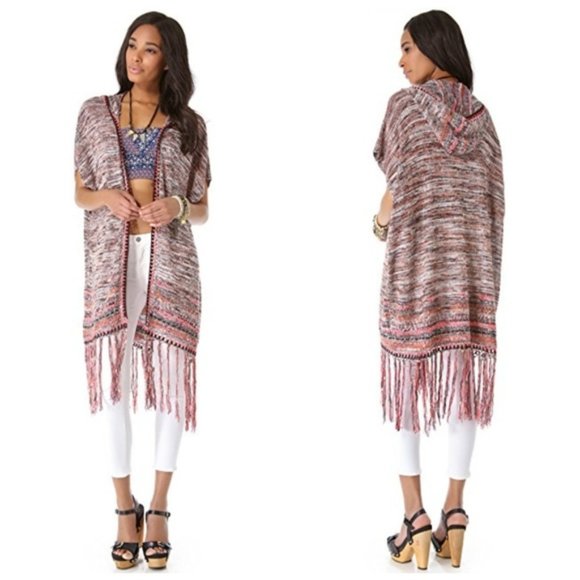 Free People Sweaters - Free People Jungle Heat Fringe Cardigan Sz Medium
